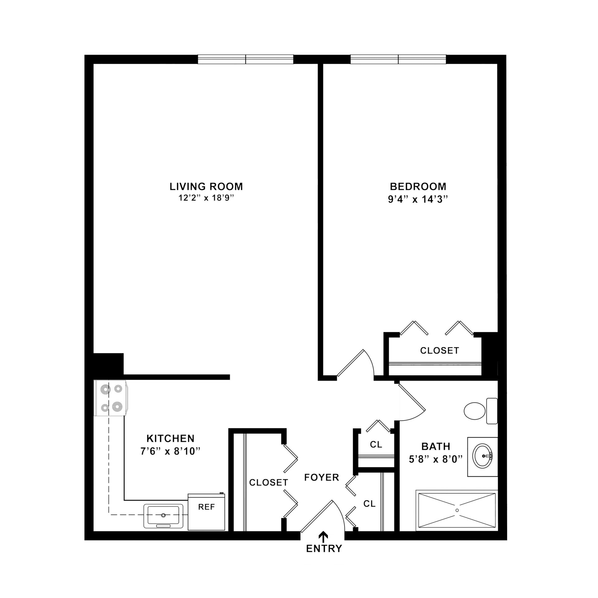 1 Bedroom 1 Bathroom Apartment at Weinberg Manhattan Park 1 Bedroom 1 Bathroom Apartment at Weinberg Manhattan Park