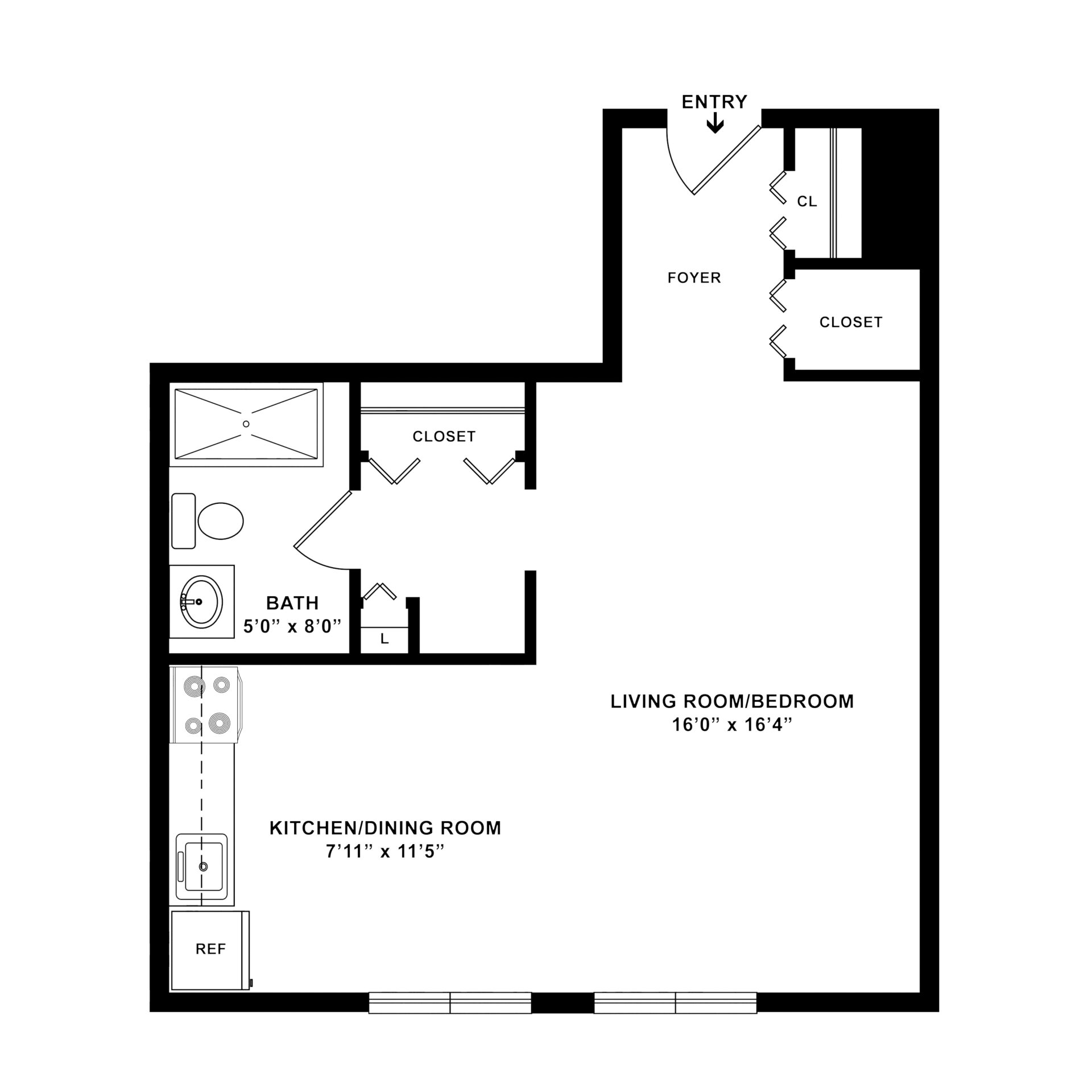 Studio A Apartment at Weinberg Manhattan Park Studio A Apartment at Weinberg Manhattan Park
